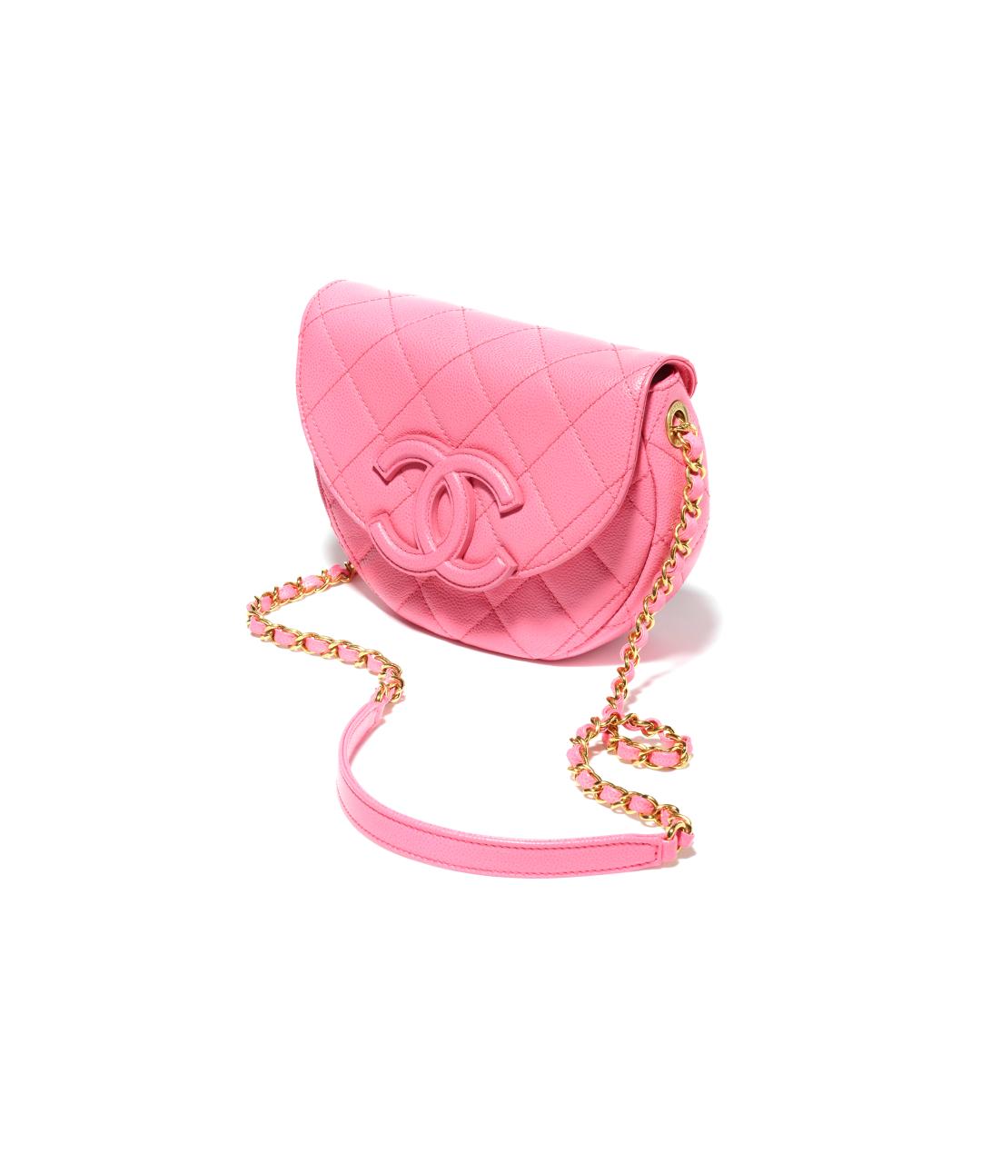 CHANEL Розовая кожаная сумка через плечо, фото 2