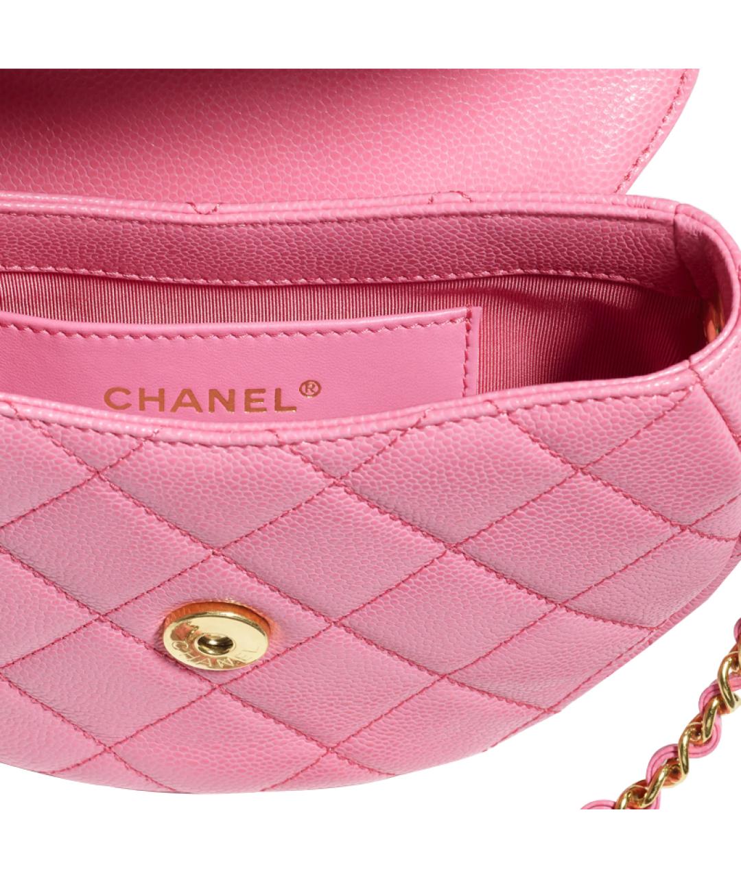 CHANEL Розовая кожаная сумка через плечо, фото 3