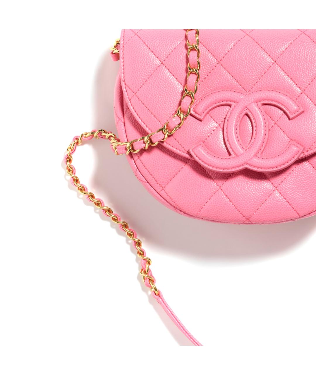 CHANEL Розовая кожаная сумка через плечо, фото 5