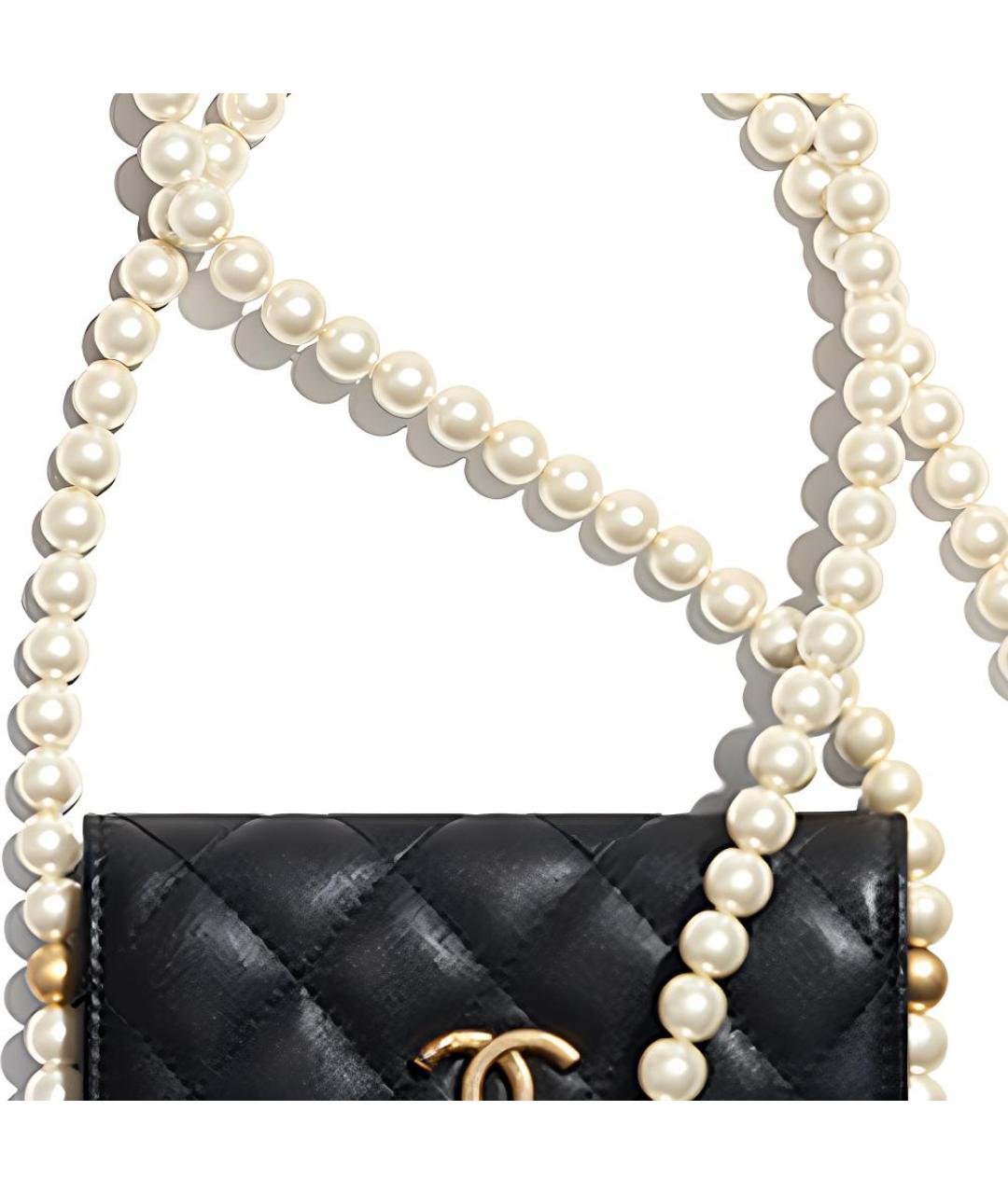 CHANEL Черная кожаная сумка через плечо, фото 5