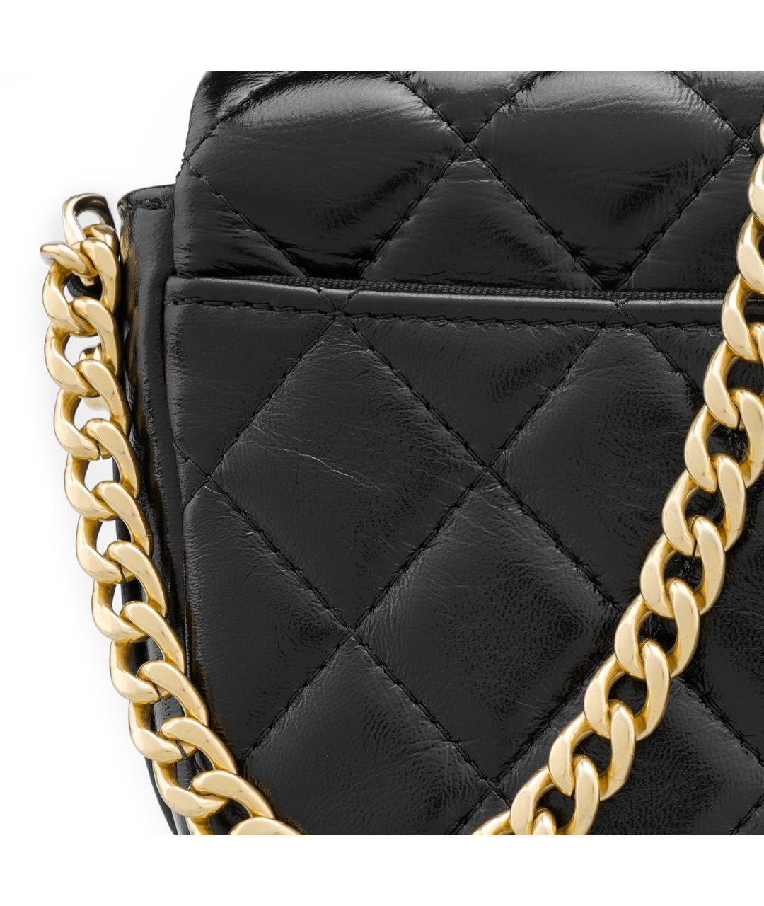 CHANEL Черная кожаная сумка через плечо, фото 5