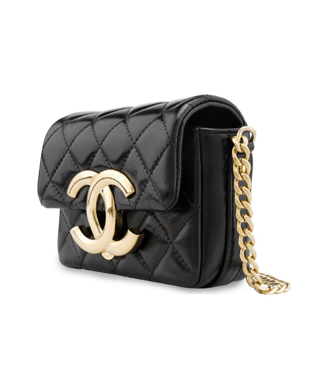 CHANEL Черная кожаная сумка через плечо, фото 2