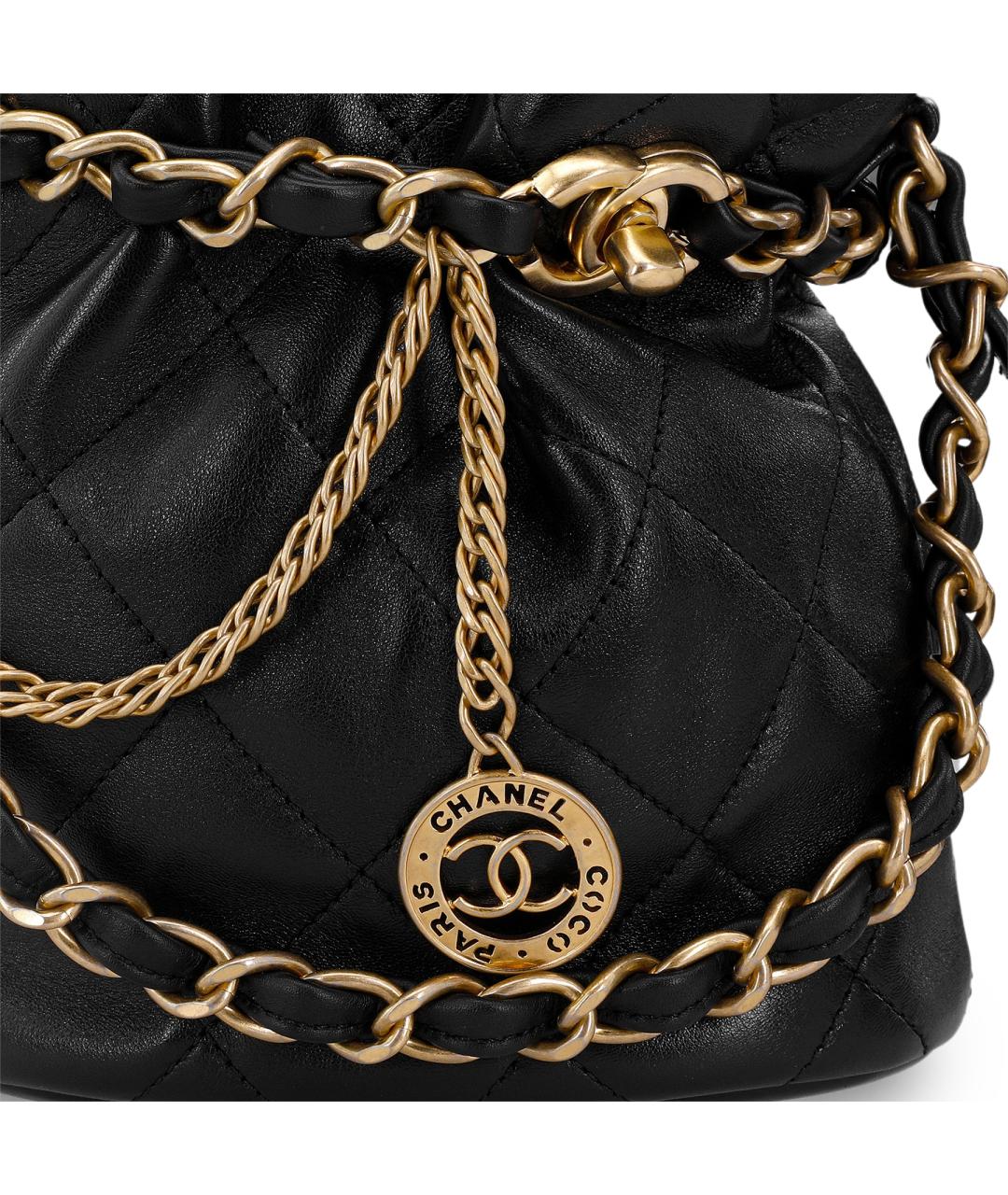 CHANEL Черная кожаная сумка через плечо, фото 5