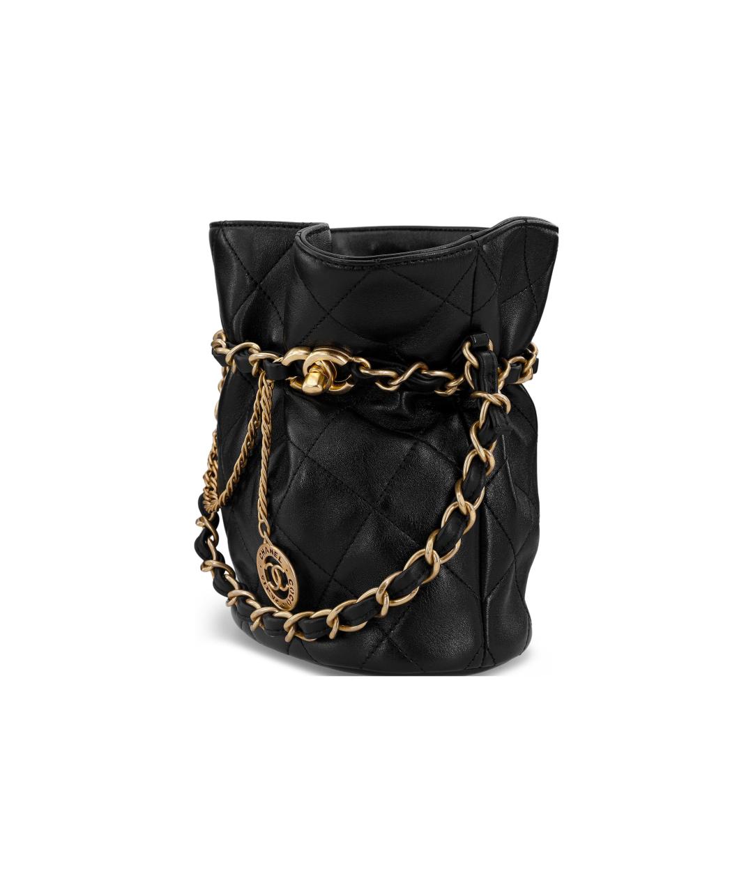 CHANEL Черная кожаная сумка через плечо, фото 2