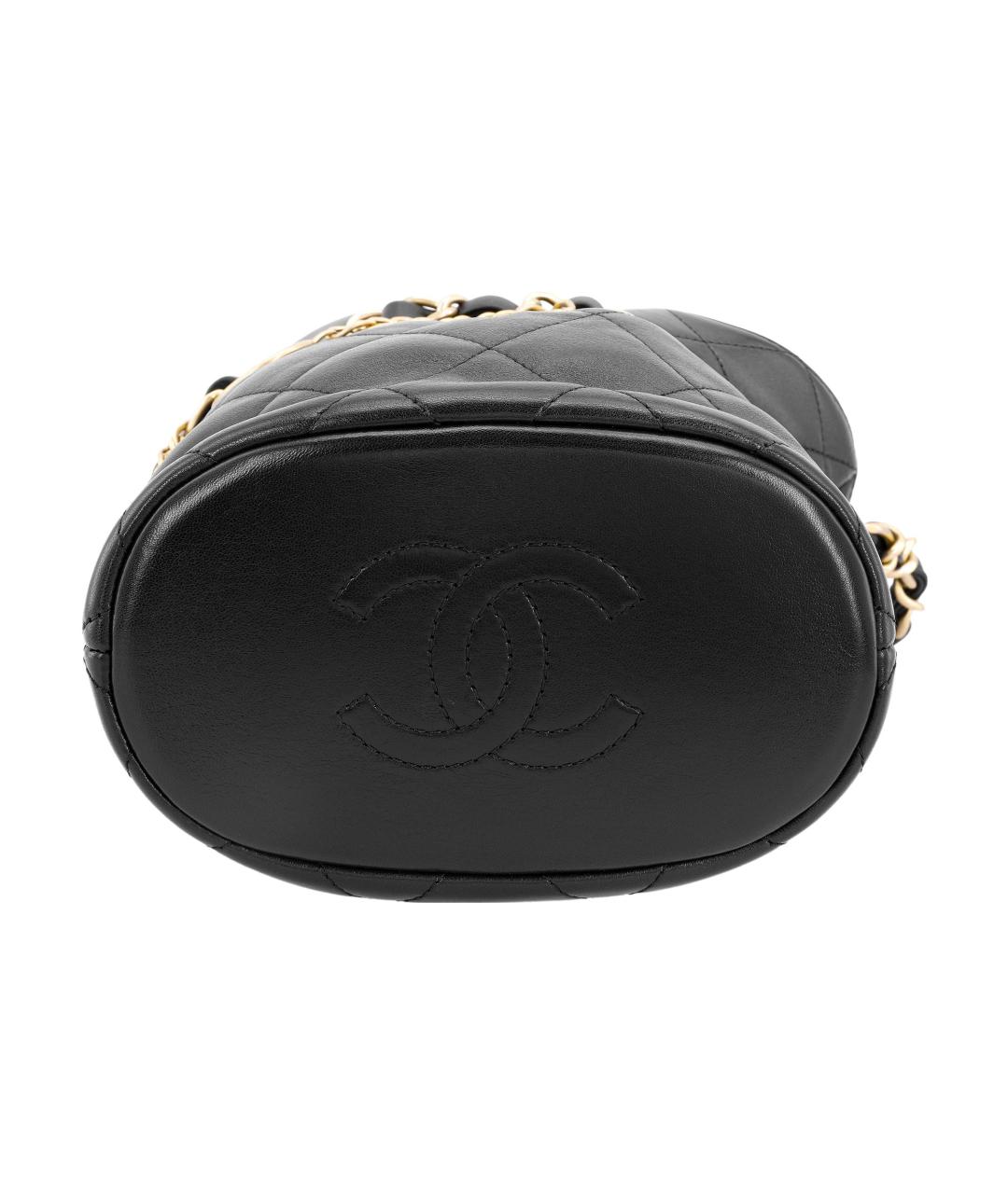 CHANEL Черная кожаная сумка через плечо, фото 4