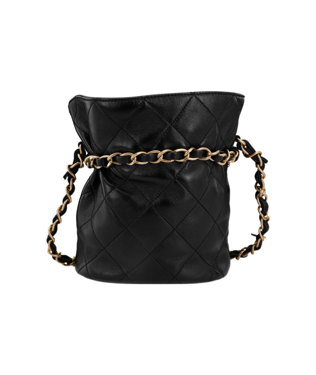 CHANEL Черная кожаная сумка через плечо, фото 3