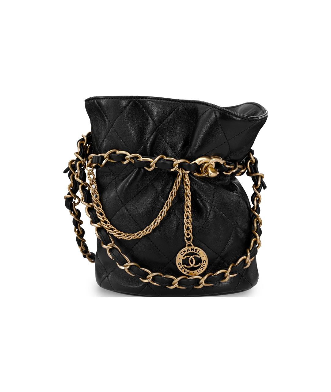 CHANEL Черная кожаная сумка через плечо, фото 1