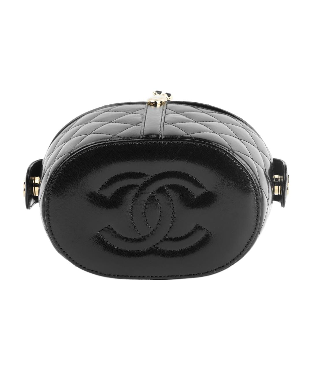 CHANEL Черная кожаная сумка с короткими ручками, фото 4