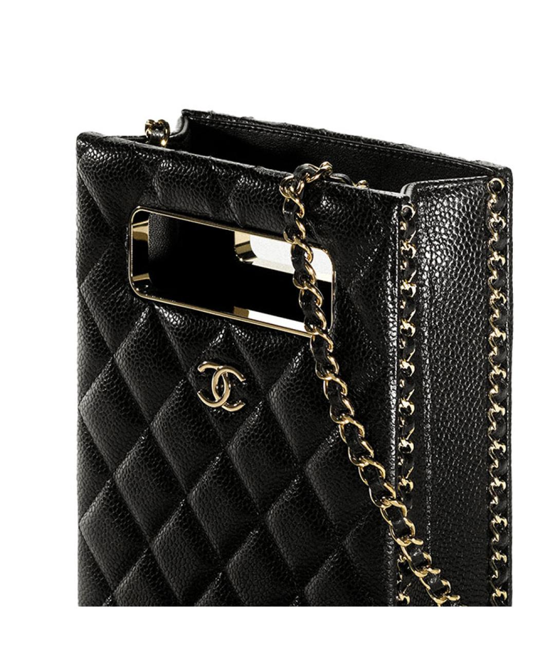 CHANEL Черная кожаная сумка через плечо, фото 4