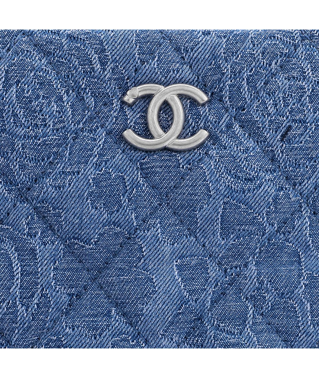 CHANEL Синяя деним сумка тоут, фото 5