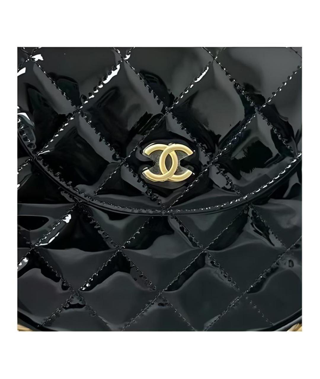 CHANEL Черная кожаная сумка через плечо, фото 3