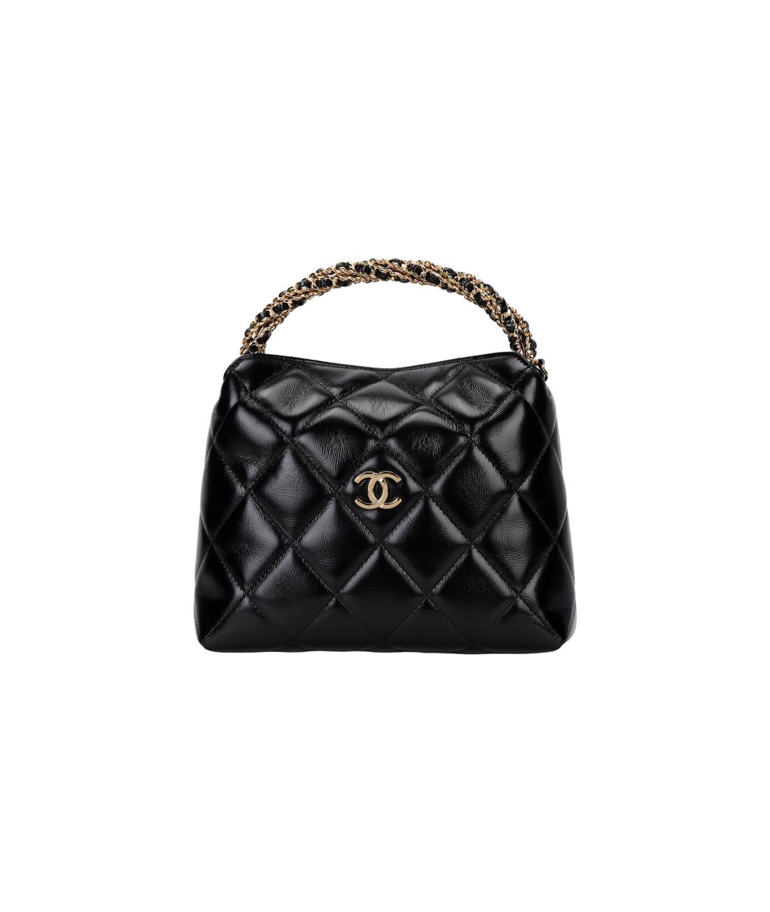 CHANEL Черная кожаная сумка через плечо, фото 1