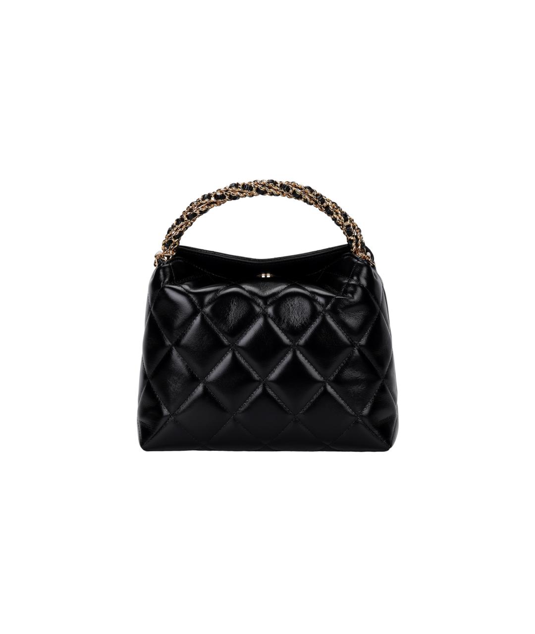 CHANEL Черная кожаная сумка через плечо, фото 3