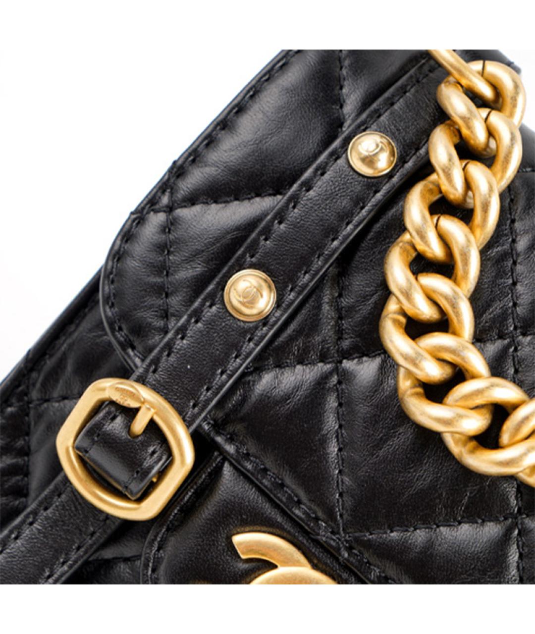 CHANEL Черная кожаная сумка через плечо, фото 4