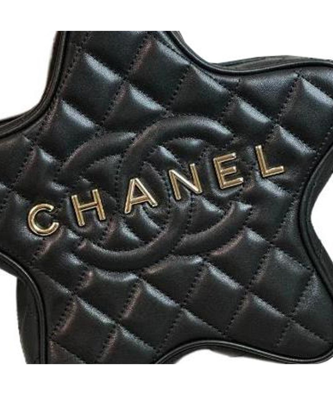CHANEL Черная кожаная сумка через плечо, фото 7