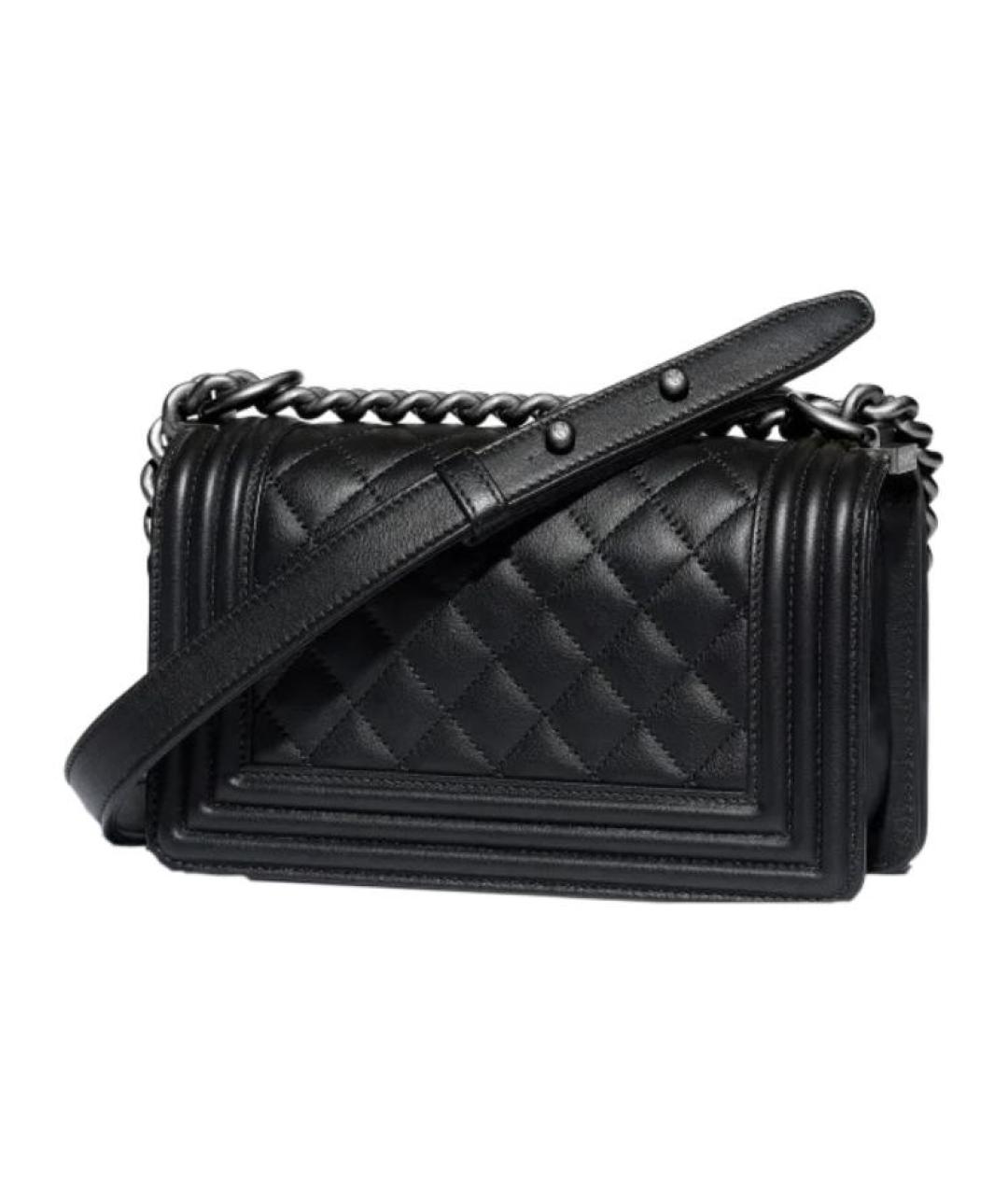 CHANEL Черная кожаная сумка через плечо, фото 4