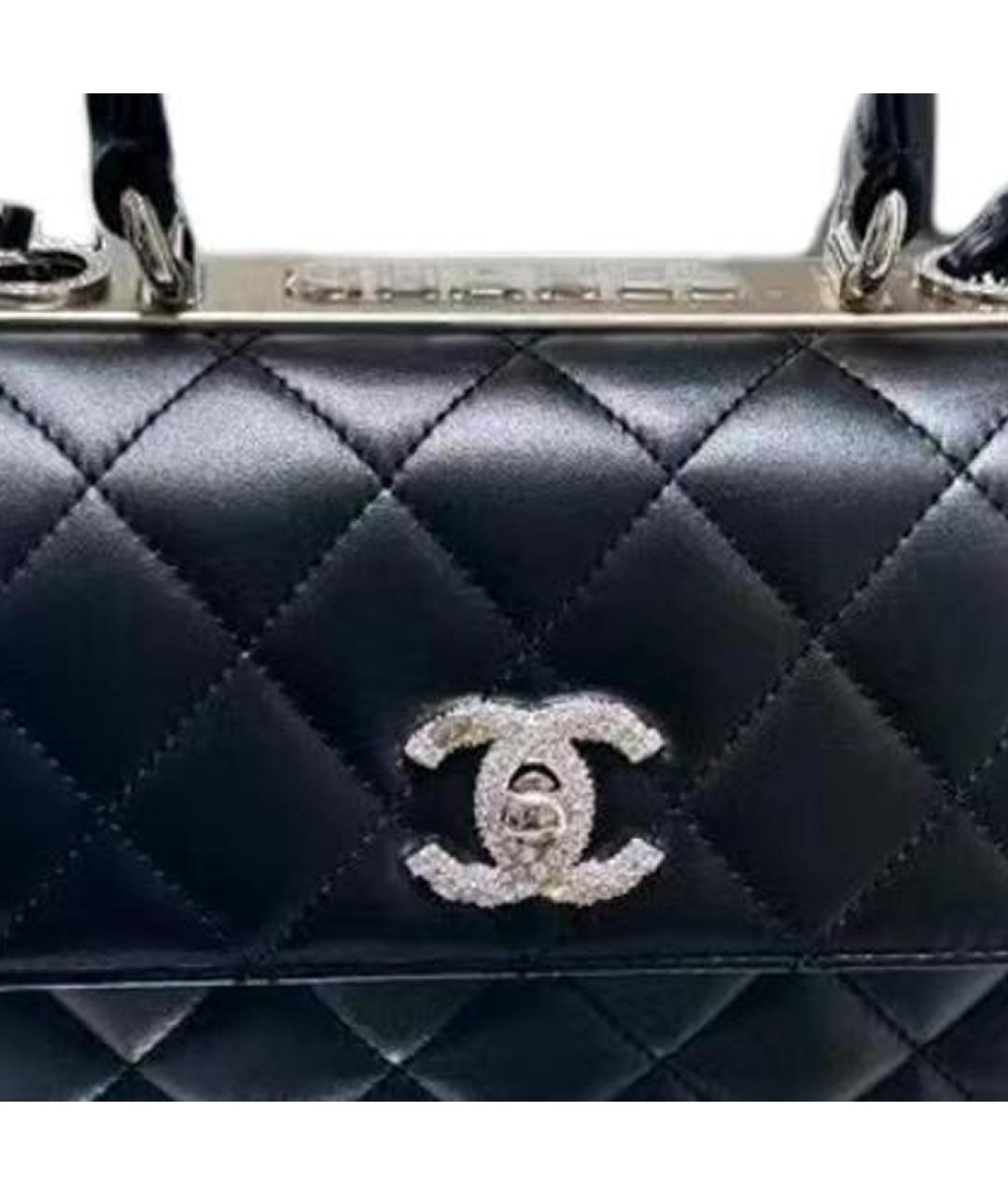 CHANEL Черная кожаная сумка через плечо, фото 2