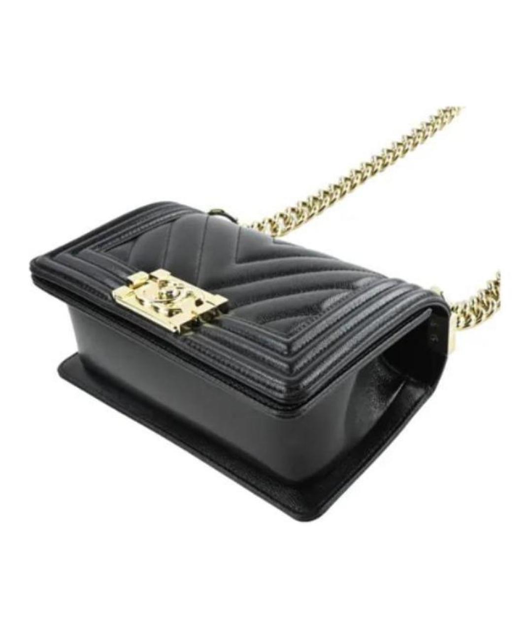 CHANEL Черная кожаная сумка через плечо, фото 4