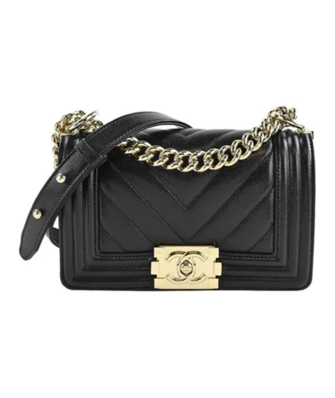 CHANEL Черная кожаная сумка через плечо, фото 1