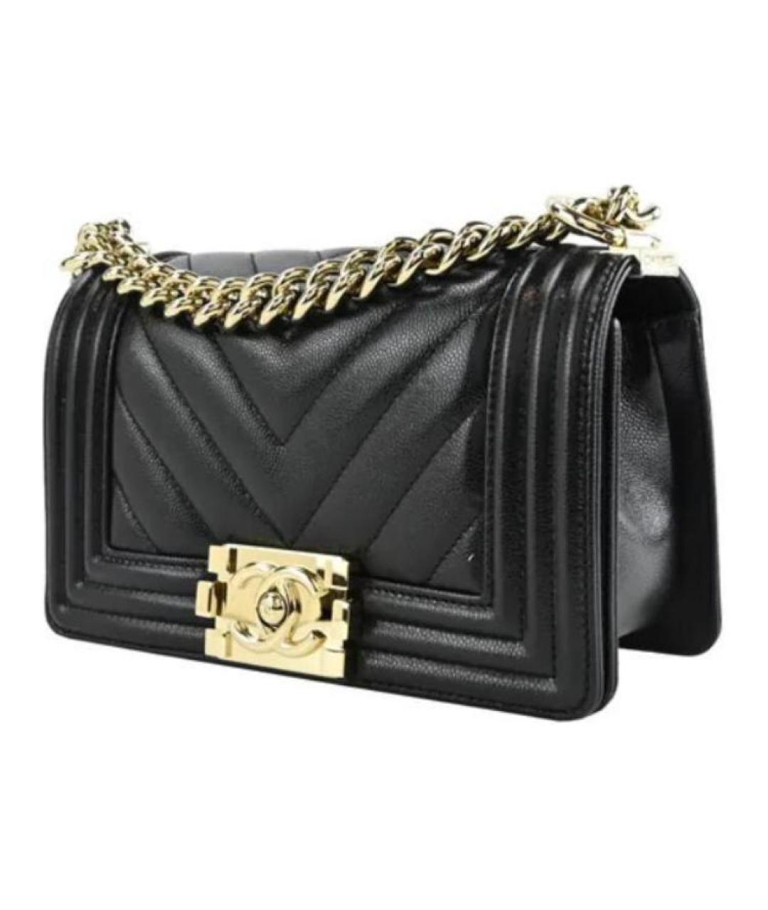 CHANEL Черная кожаная сумка через плечо, фото 3