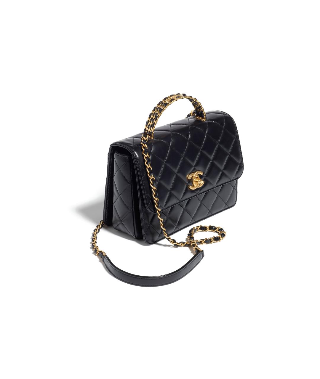 CHANEL Черная кожаная сумка через плечо, фото 3