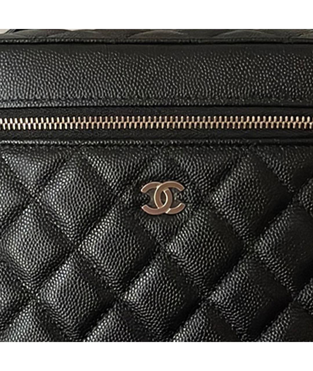 CHANEL Черная кожаная сумка через плечо, фото 4