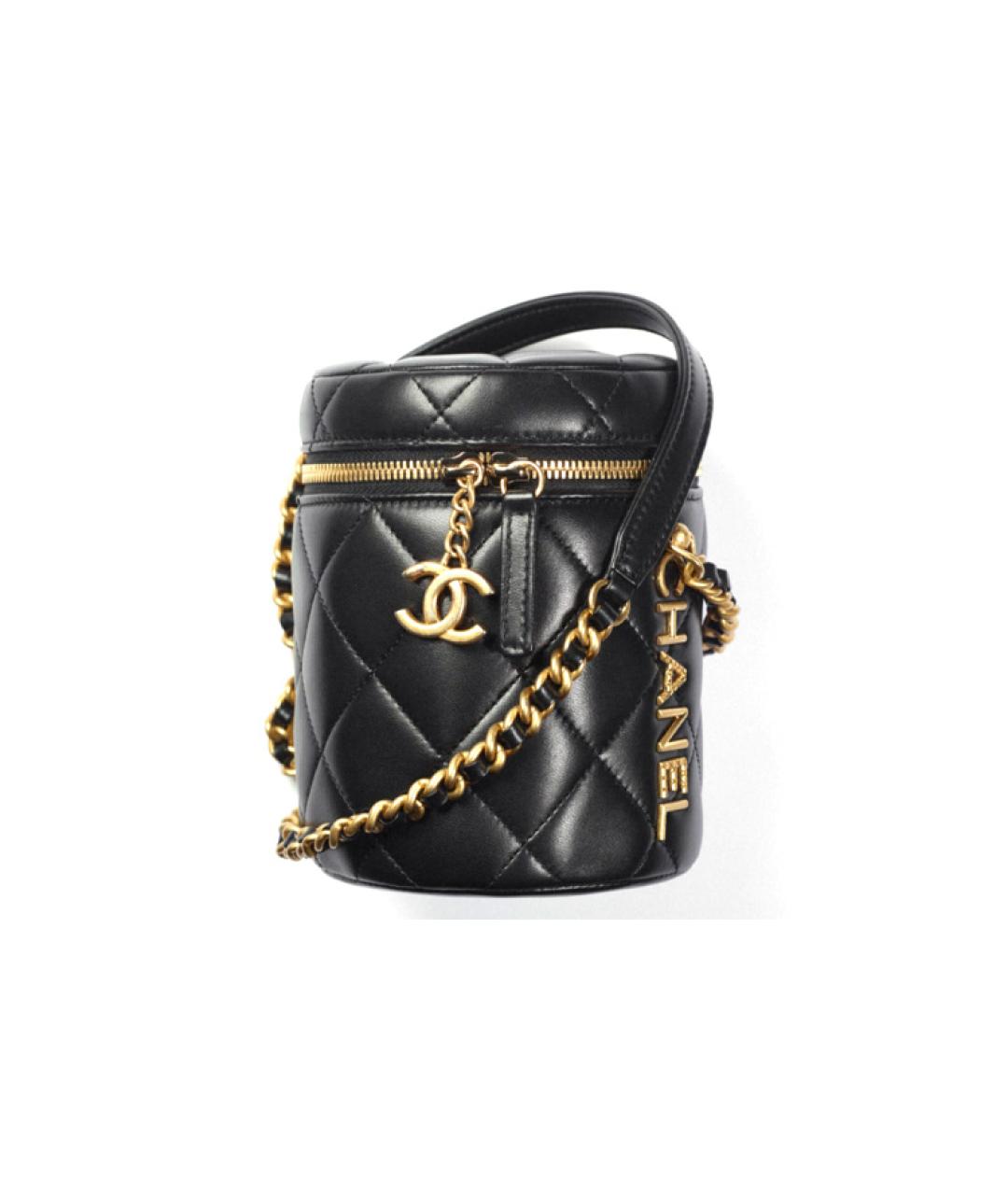 CHANEL Черная кожаная косметичка, фото 1