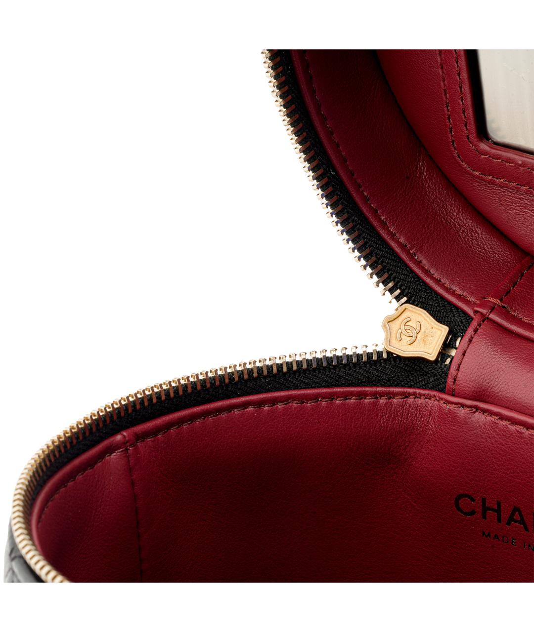 CHANEL Черная кожаная косметичка, фото 5