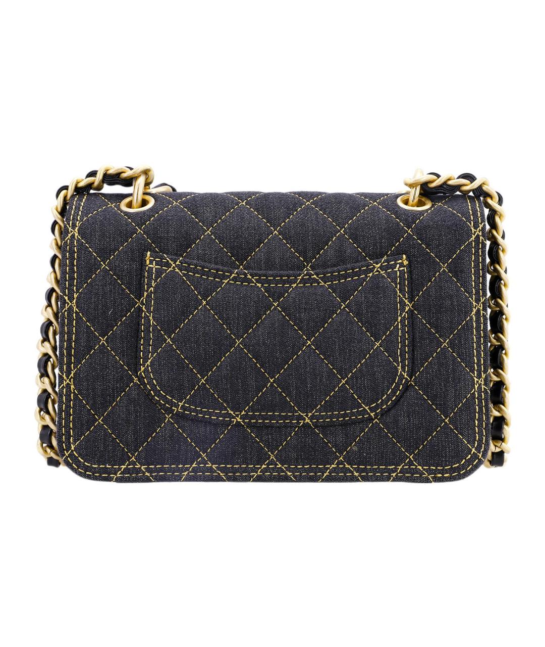 CHANEL Темно-синяя деним сумка через плечо, фото 4