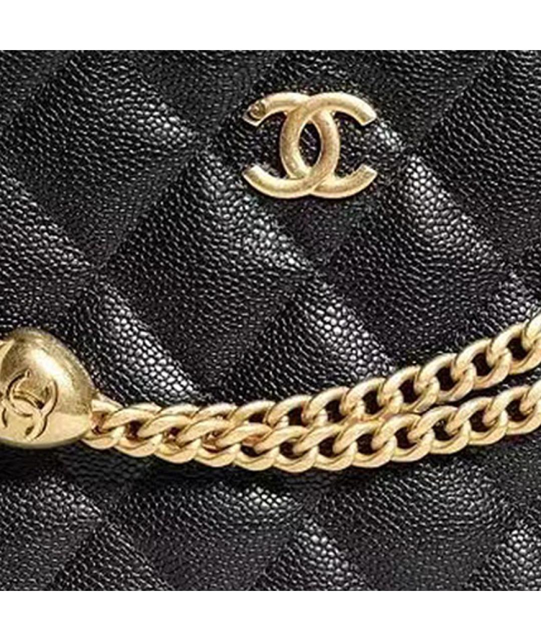CHANEL Черная кожаная сумка через плечо, фото 4