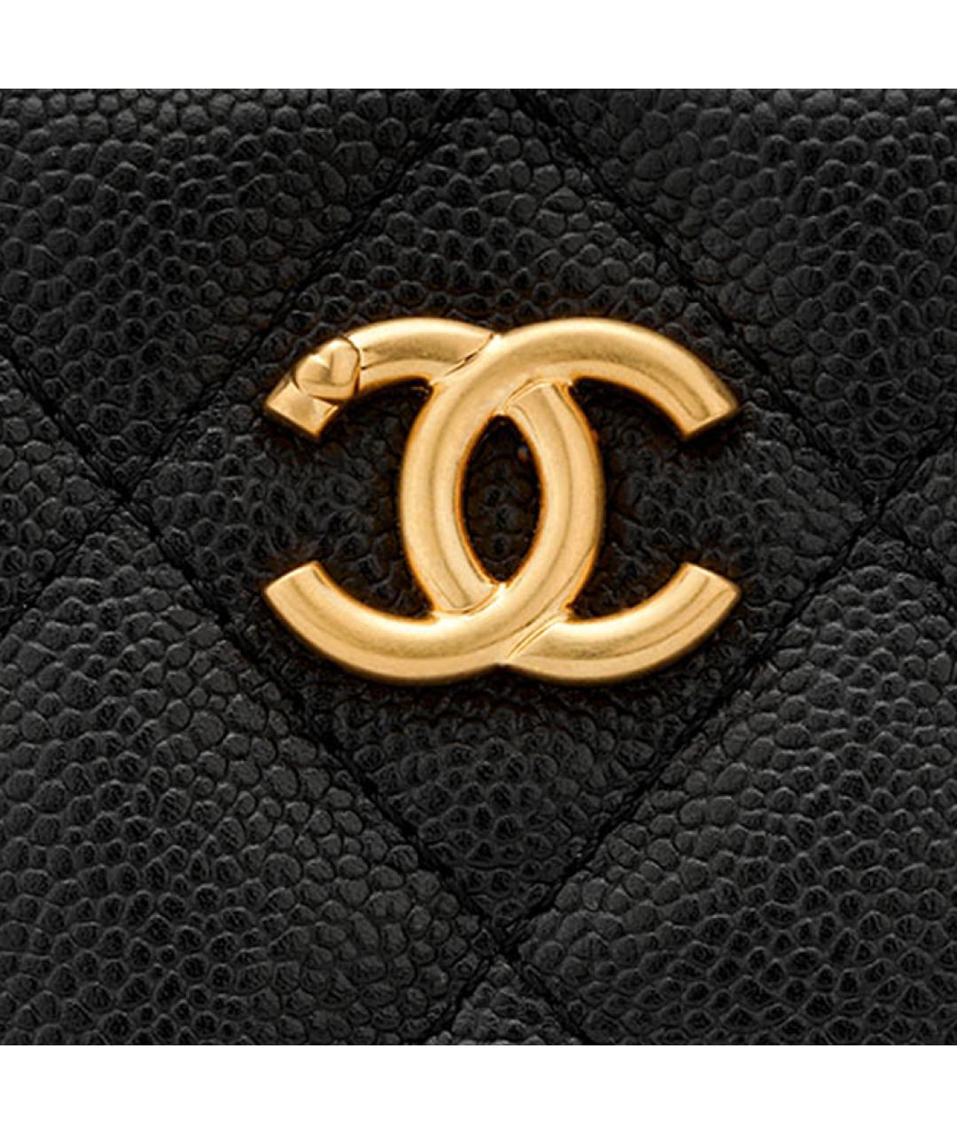 CHANEL Черная кожаная сумка через плечо, фото 6