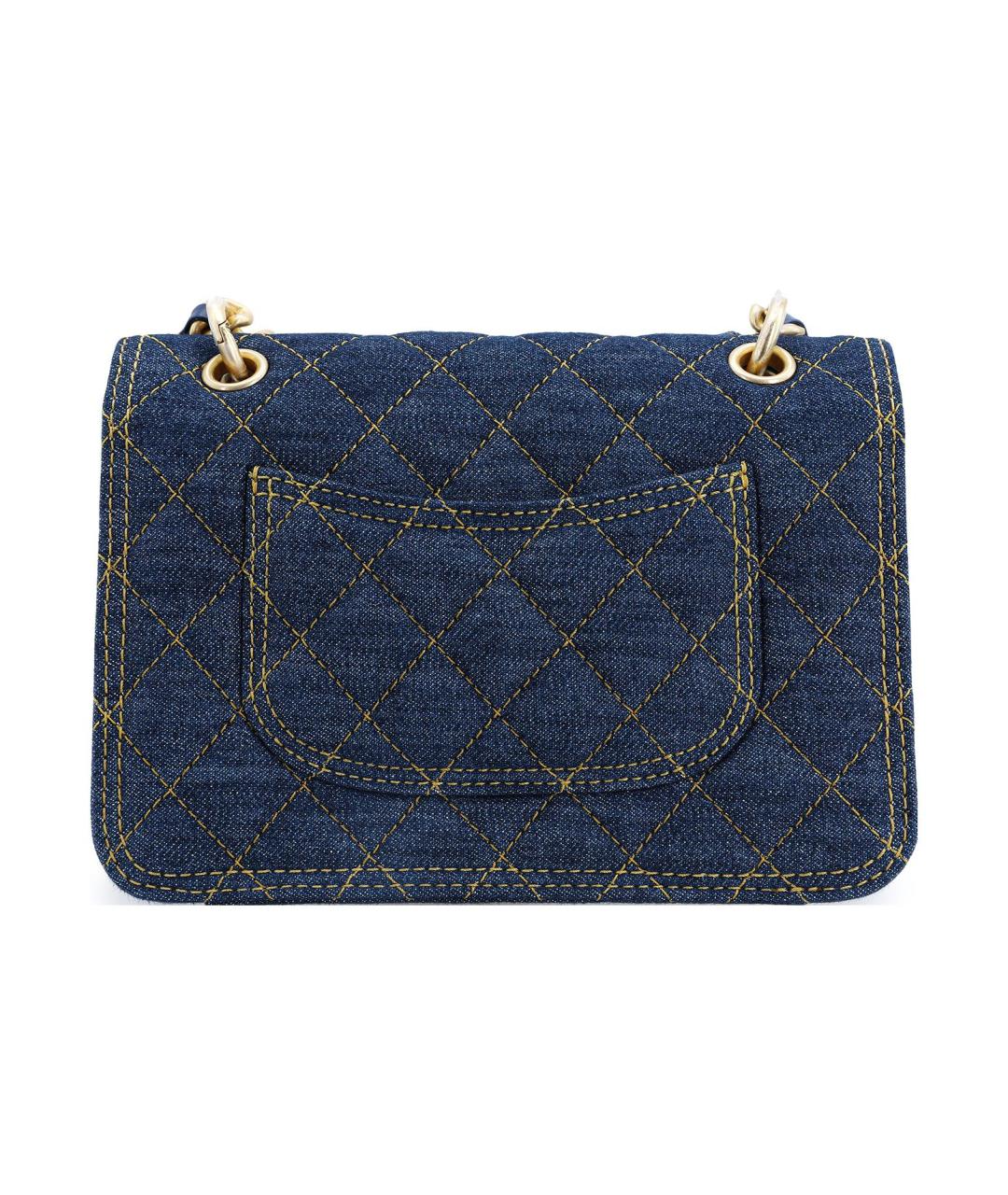 CHANEL Темно-синяя деним сумка через плечо, фото 3