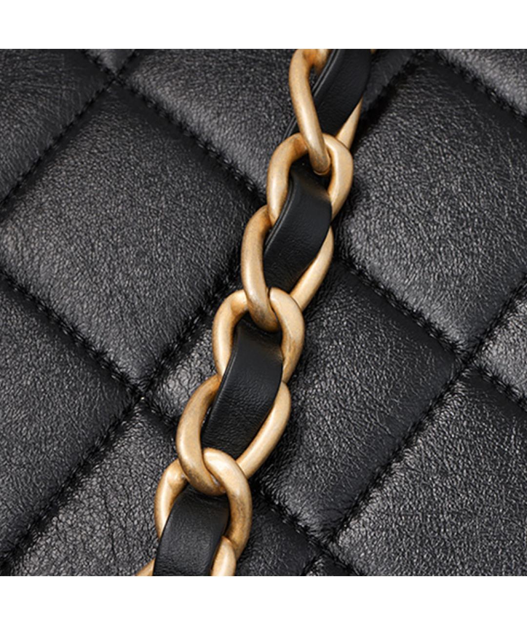 CHANEL Черная кожаная сумка через плечо, фото 6