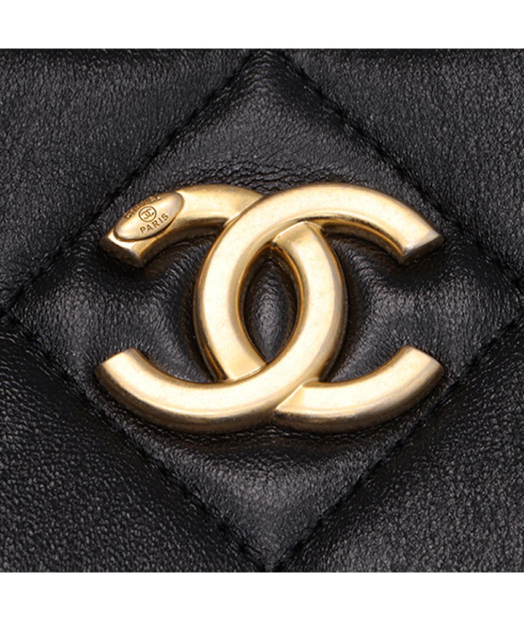 CHANEL Черная кожаная сумка через плечо, фото 5
