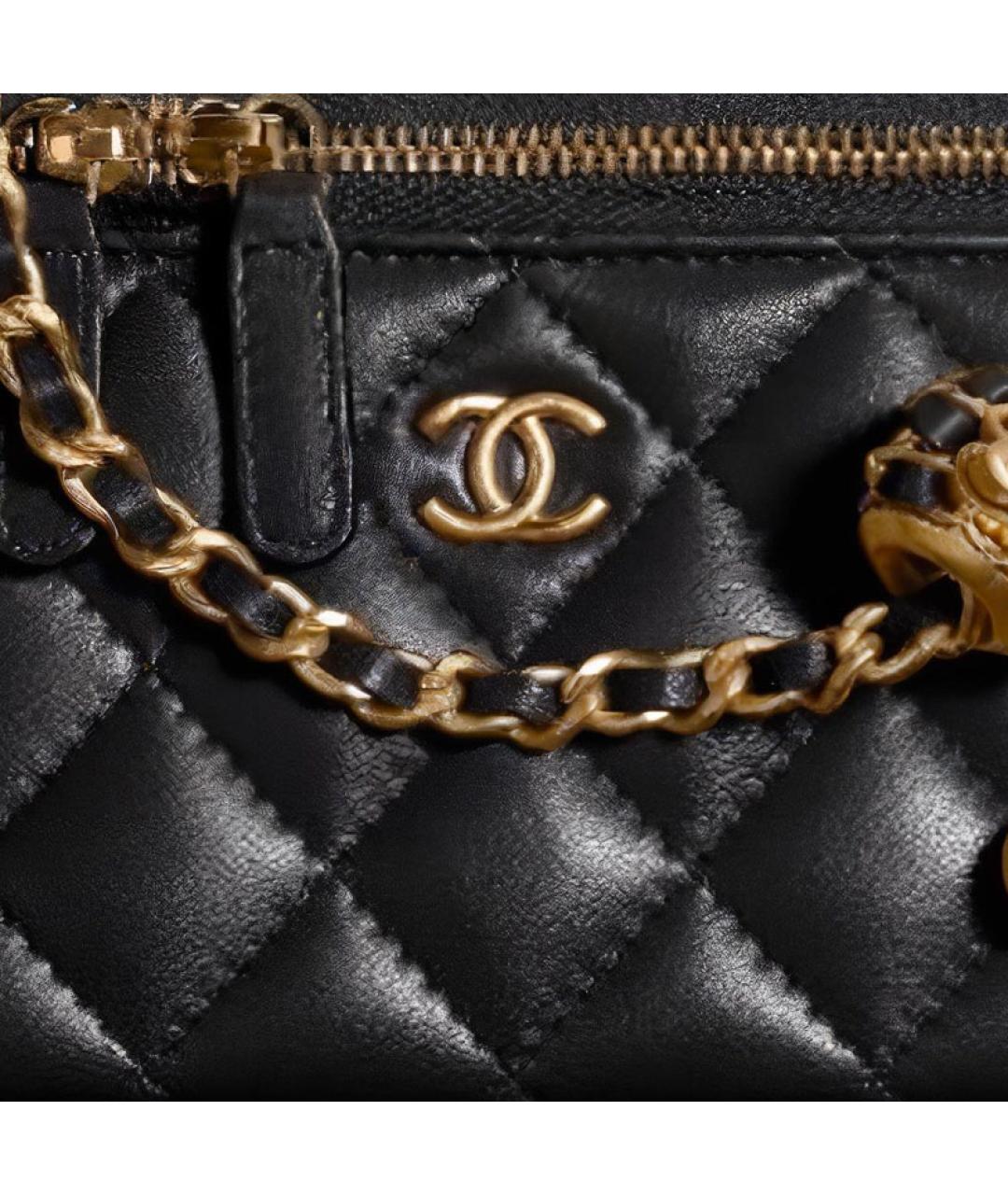 CHANEL Черная кожаная сумка через плечо, фото 6
