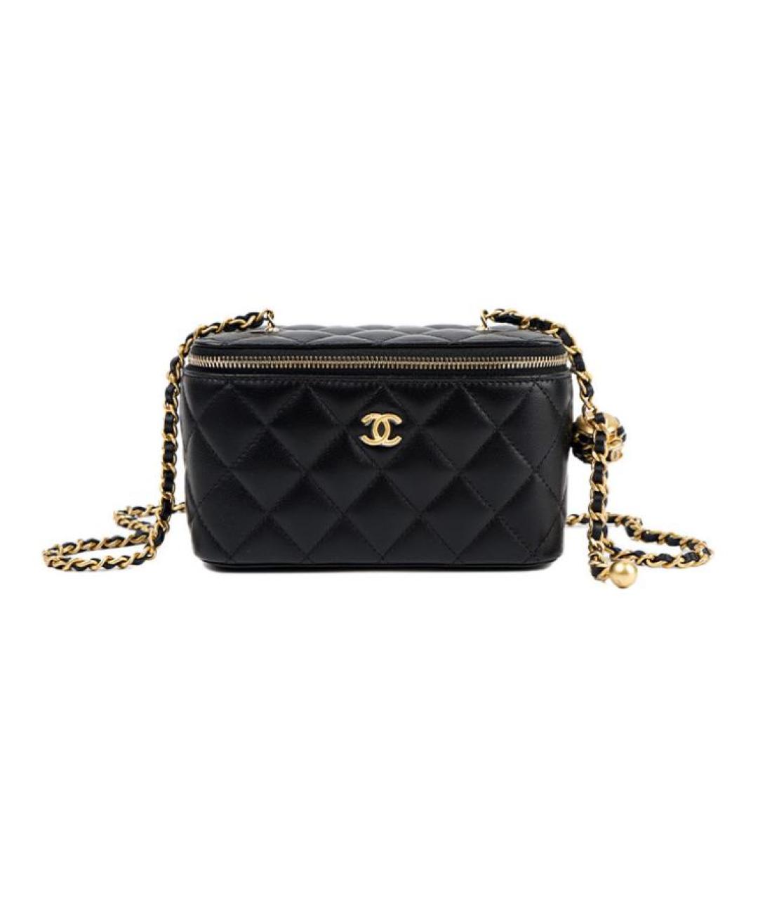 CHANEL Черная кожаная сумка через плечо, фото 1