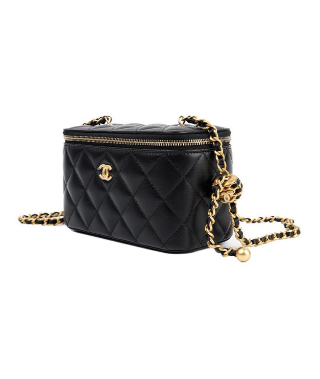 CHANEL Черная кожаная сумка через плечо, фото 2