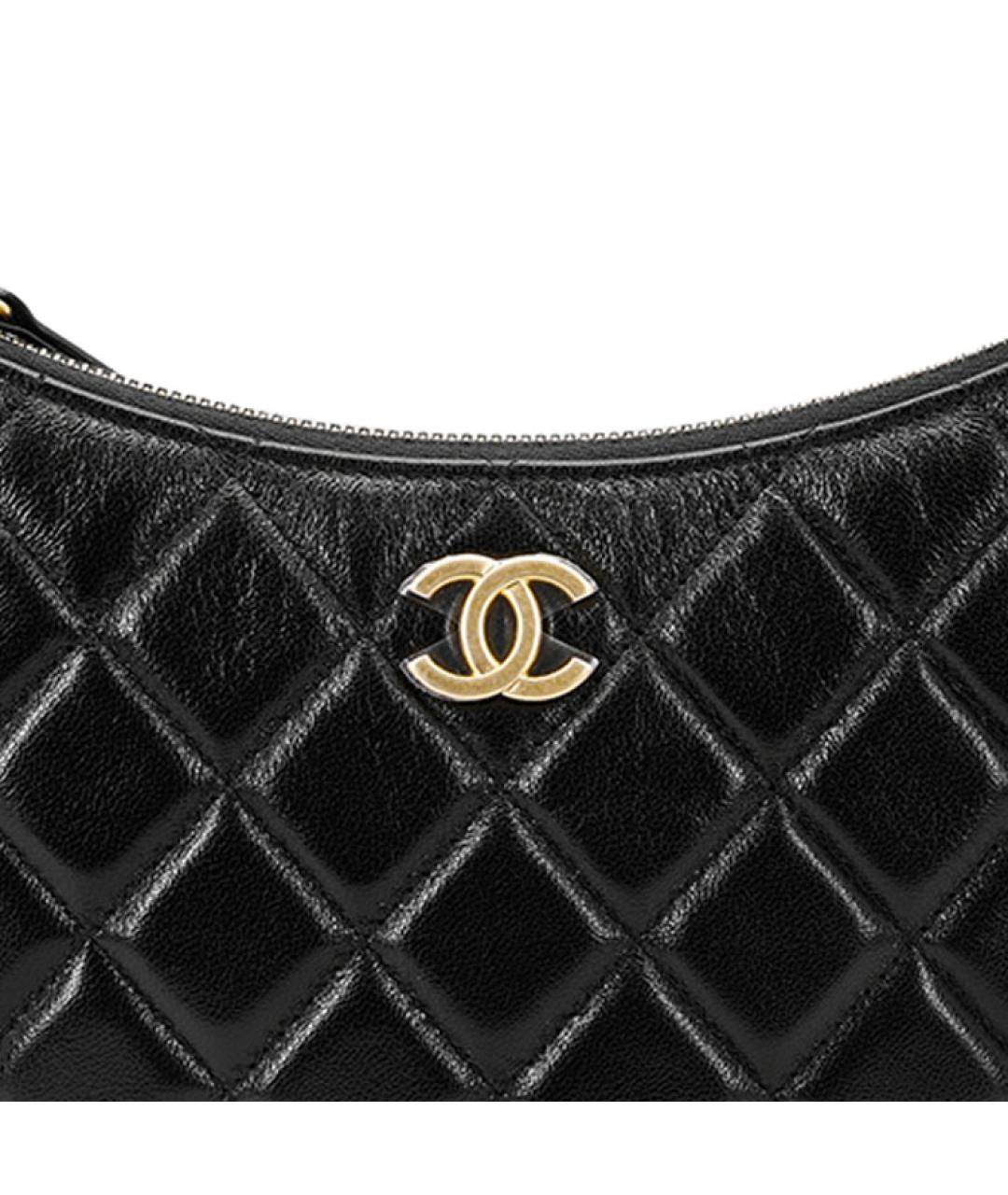 CHANEL Черная кожаная сумка через плечо, фото 5