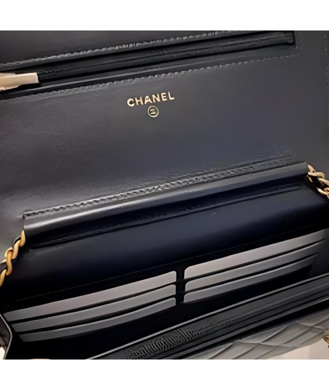 CHANEL Черная кожаная сумка через плечо, фото 2
