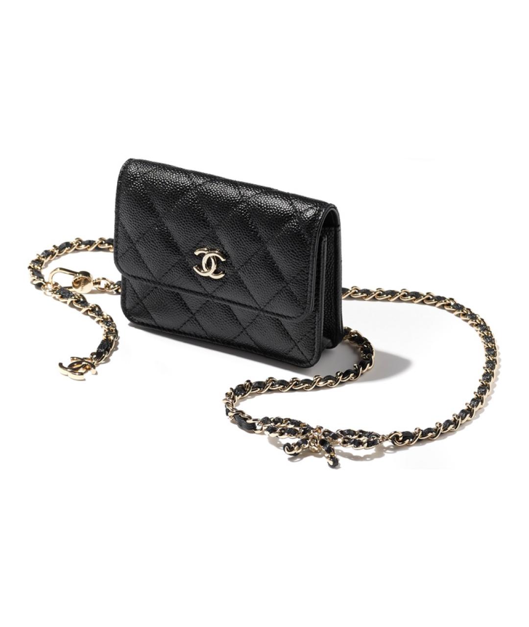CHANEL Черная кожаная поясная сумка, фото 2