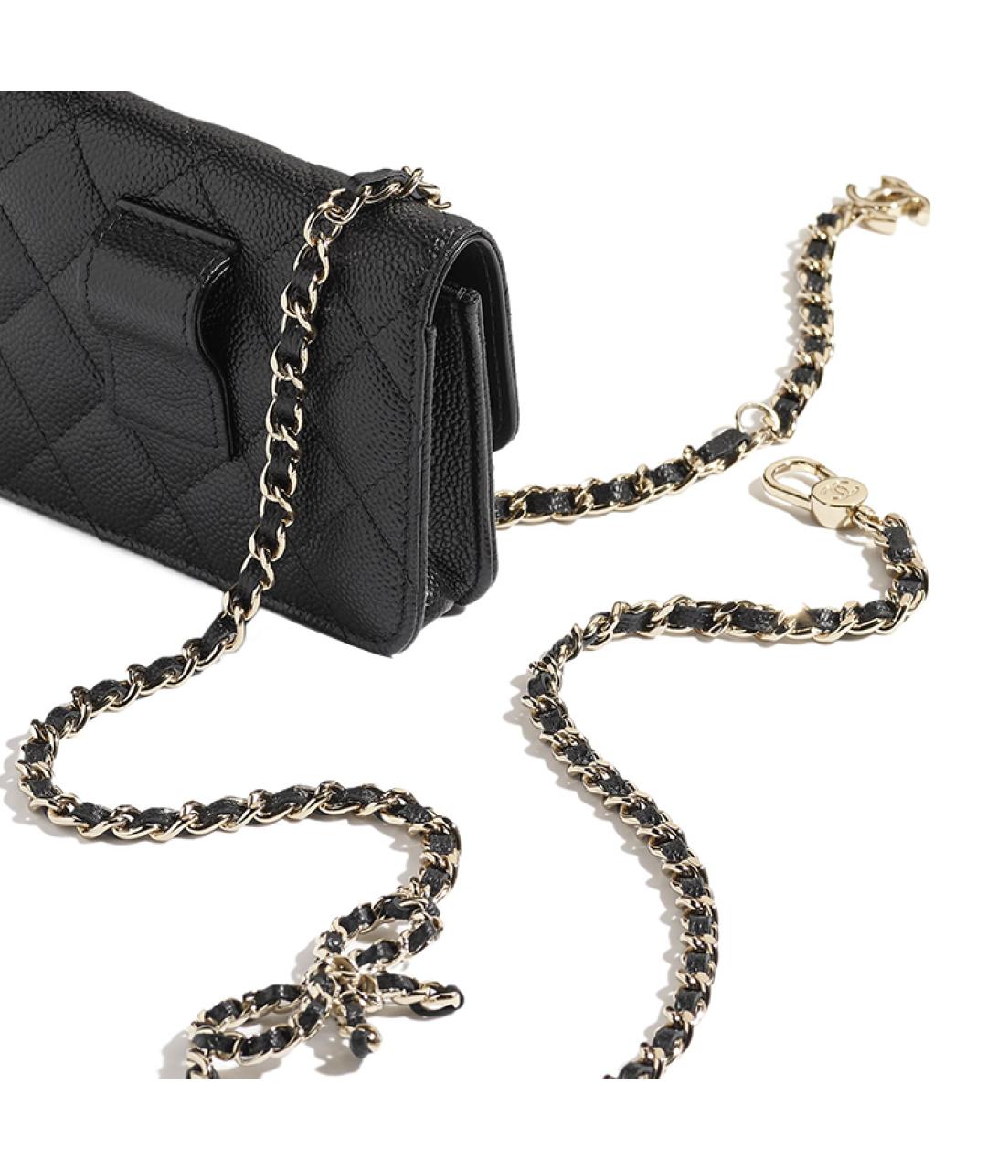 CHANEL Черная кожаная поясная сумка, фото 4