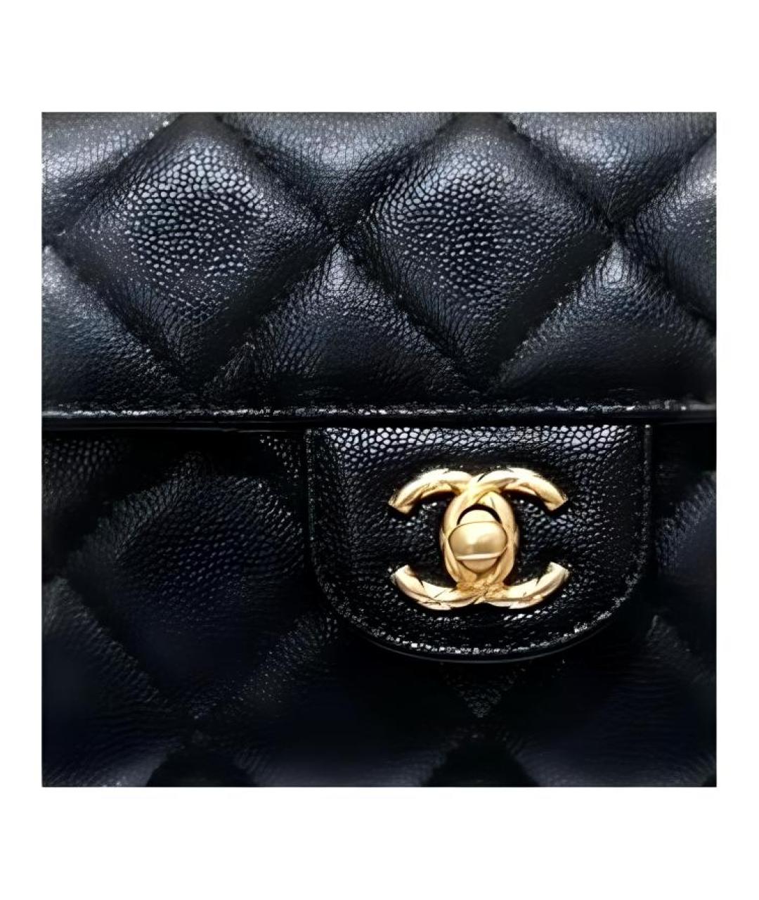 CHANEL Черная кожаная сумка через плечо, фото 2