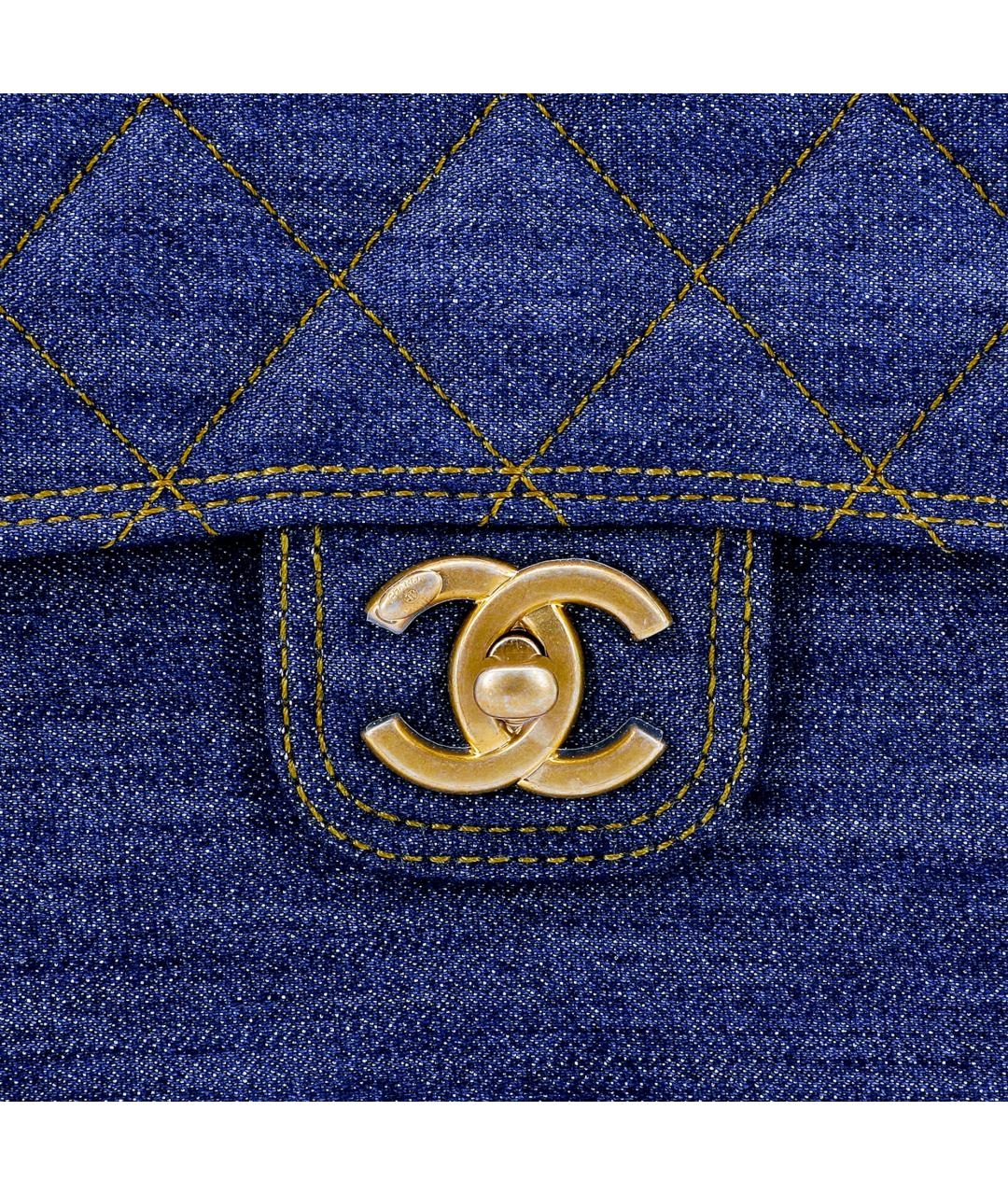 CHANEL Синяя деним сумка через плечо, фото 4
