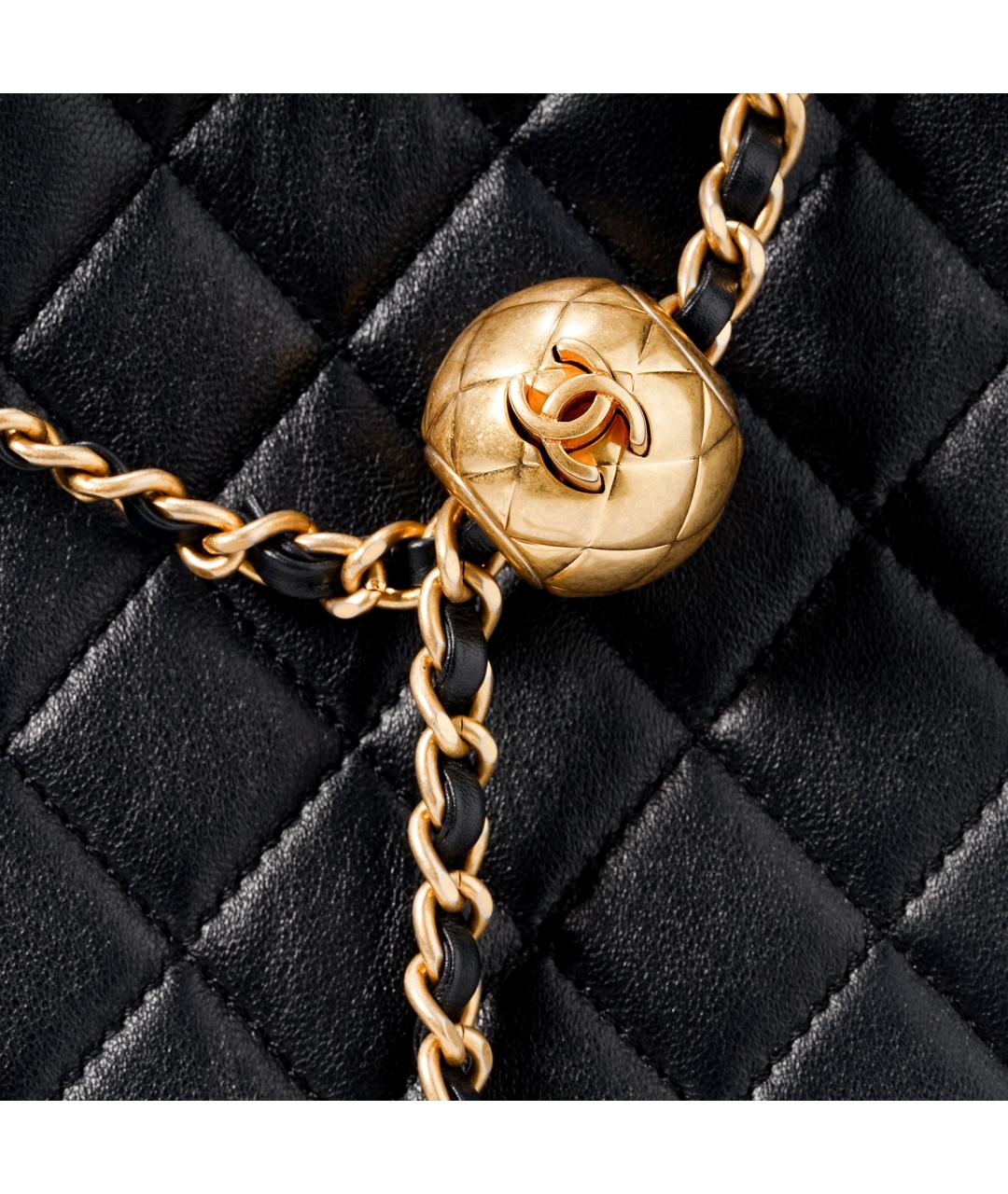 CHANEL Черная кожаная сумка через плечо, фото 7