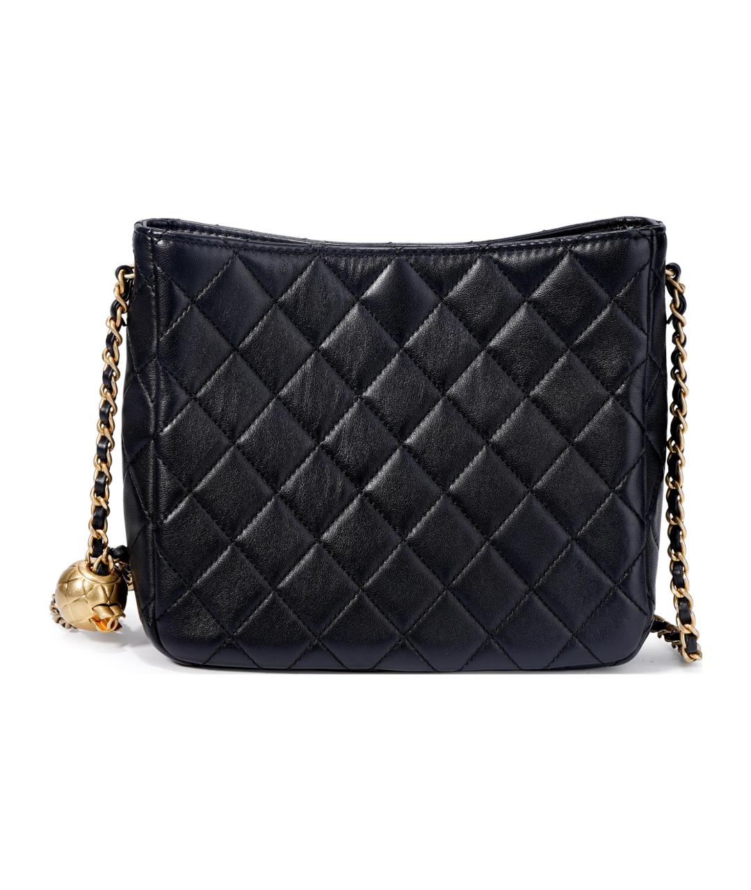 CHANEL Черная кожаная сумка через плечо, фото 3