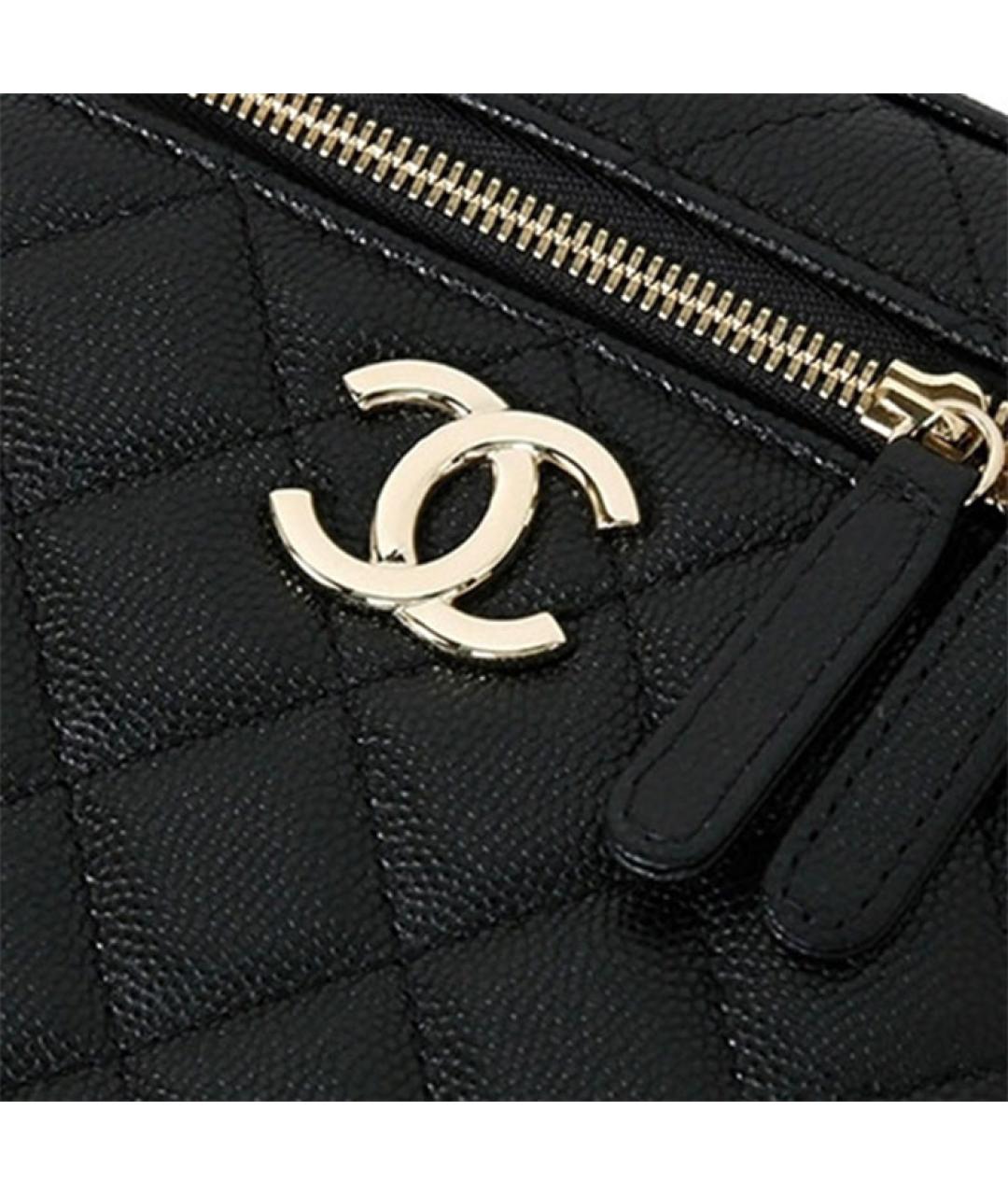 CHANEL Черная кожаная сумка через плечо, фото 5