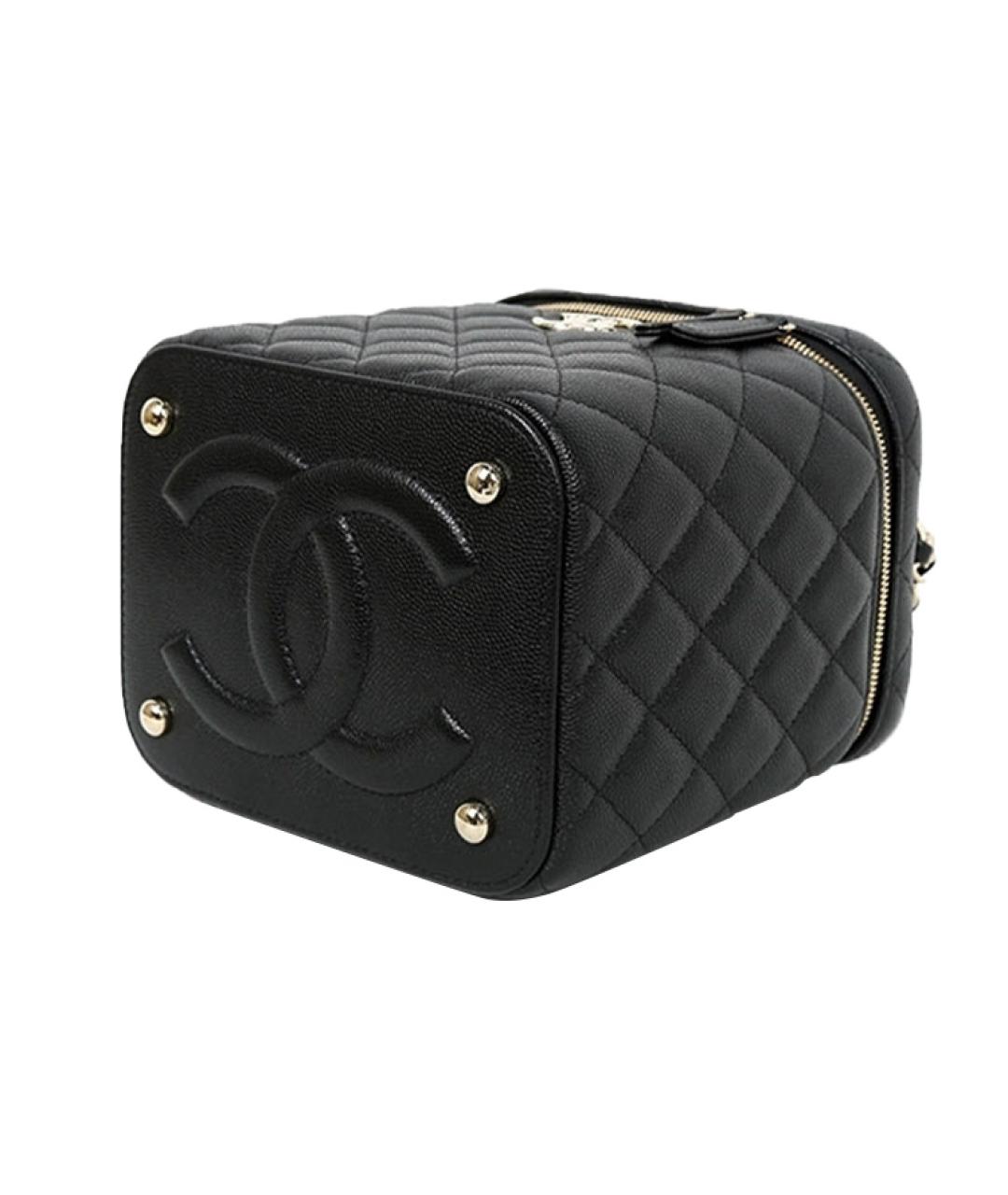 CHANEL Черная кожаная сумка через плечо, фото 4