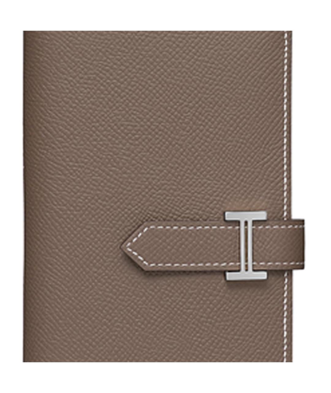 HERMES Коричневый кожаный кошелек, фото 3