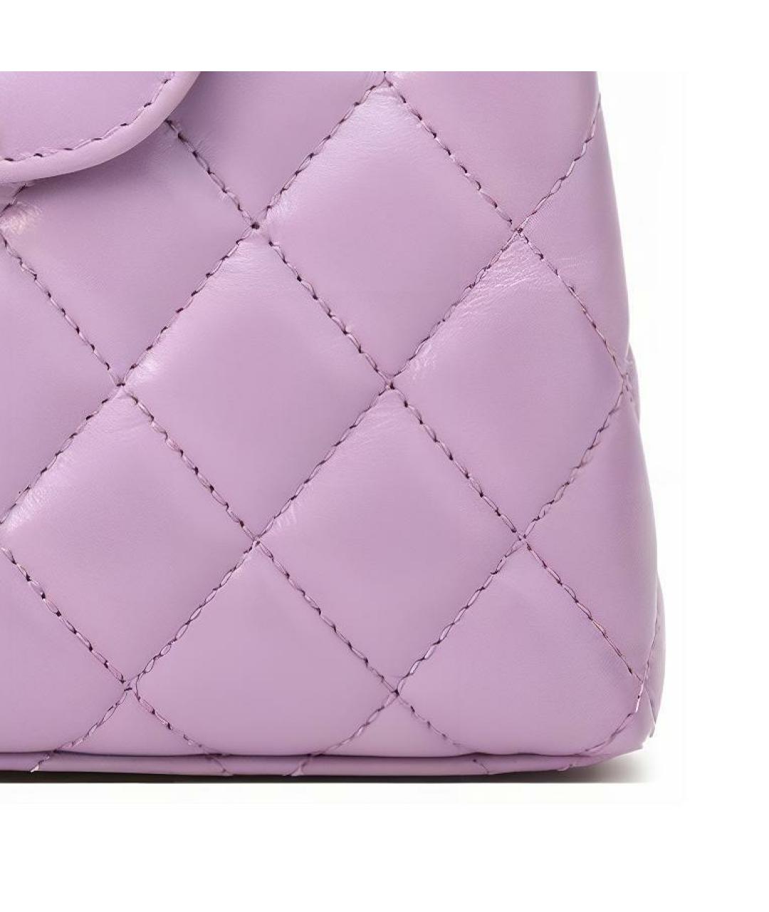 CHANEL Фиолетовая кожаная сумка через плечо, фото 3