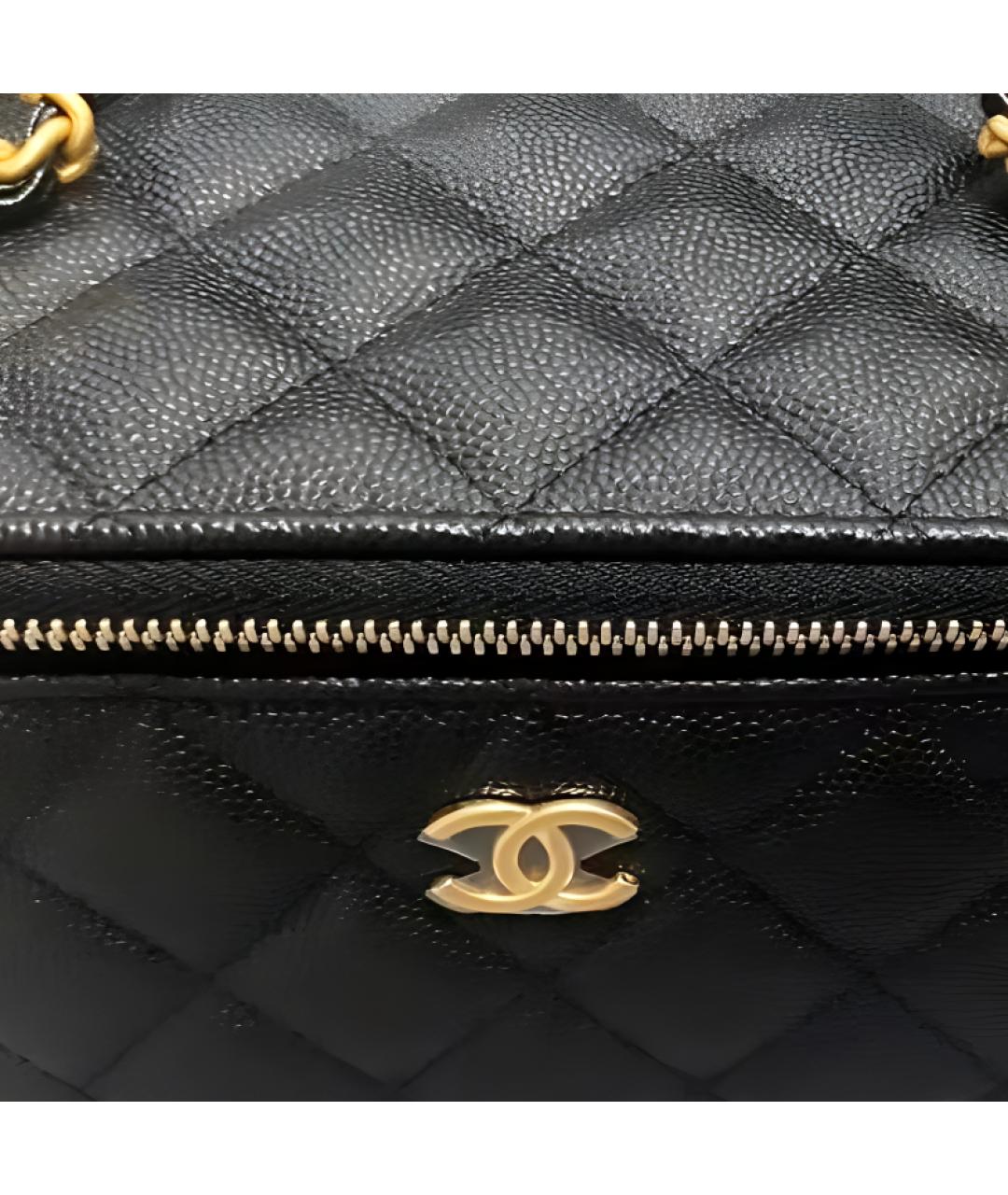 CHANEL Черная кожаная сумка через плечо, фото 4